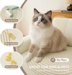 Couch Cover for Dogs, Boho Sofa Covers for 3 Cushion Couch, Chenille Sofa Slipcover for Pets Washable, L-Shape Sectional Couch Loveseat Cover Soft Throw Blankets with Tassels(91x150,Arc Beige)