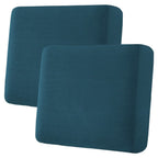 H.VERSAILTEX Super Stretch Individual Seat Covers - Sofa & Couch Cushion Slipcover Sets (Thick Jacquard Textured Twill Fabric, Deep Teal) - 2 Piece Large