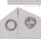 H.VERSAILTEX Blackout Patio Curtains 100 x 96 Inches for Sliding Door Extral Wide Blackout Curtain Panels Thermal Insulated Room Divider - Grommet Top, 8' Tall by 8.5' Wide - Stone
