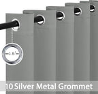 Yakamok Dove Grey Room Darking 84 Inch Length 2 Panel Sets for Livingroom Dining Room Darkening Thermal Insulated Bay Window Hotel Modern Elegant Black Out Sunblock Curtins/Bedroom,62 x 84 Inches
