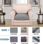 H.VERSAILTEX Stretch Couch Cushion Covers Individual Seat Sofa Chair Slipcovers Cushion Protector Cover Featuring Jacquard Textured Twill Fabric(1 Cushion Chair Cover, Dove)