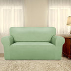 PureFit Stretch Loveseat Covers Fleece Couch Covers for Sofa Sage Green