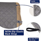 PureFit Reversible Quilted Sofa Cover, Water Resistant Slipcover Furniture Protector, Washable Couch Cover with Non Slip and Elastic Straps for Kids, Dogs, Pets (Small Recliner, Gray/Light Gray)