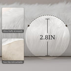 Ashler faux fur rug, Fluffy Shaggy Area Rug Ultra Soft 3 x 5 Feet Rectangle Fur Rug White Fuzzy Rug Machine Washable Shag Rug, Nursery Decor Throw Rugs for Bedroom, kids room, Living Room