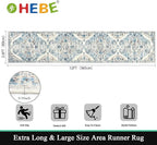 HEBE Hallway Runner Rug 2'8''x12' Washable Vintage Distressed Area Rugs Non Slip Laundry Rug Runner Boho Floor Carpet Runners for Hallways Entryway Laundry Room Kitchen Bathroom