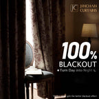 jinchan Floral Linen Blackout Curtains for Bedroom 63 Inches Long