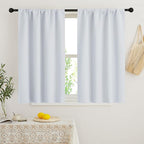 RYB HOME Short Curtains for Bedroom, Room Darkening, Rod Pocket
