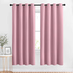 NICETOWN Crystal Pink Blackout Curtains & Drapes for Bedroom - Room Darkening Energy Saving Thermal Insulated Grommet Voice Reducing Window Treatments for Living Room (1 Pair, W46 x L72)
