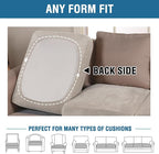 H.VERSAILTEX Velvet Stretch Couch Cushion Cover Plush Cushion Slipcover for Chair Cushion Furniture Protector Seat Cushion Sofa Cover (1 Piece Armchair Cushion Covers, French Oak)