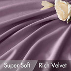 MIULEE Lavender Velvet Curtains 90 inches - Luxury Blackout Curtains for Bedroom Living Room Thermal Insulated Super Soft Window Drapes Rod Pocket & Back Tab, W52 x L90 inches,Purple,2 Panels
