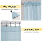 OVZME Sky Blue Sheer Curtains 63 Inches Long 2 Panels - Soft Light Filtering Window Sheer Panels for Living Room/Bedroom, Top Dual Rod Pocket, 1 Pair, Each 42Wx63L Inches