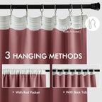 MIULEE Dusty Rose Back Tab Blackout Curtains 52x108 Inch Long 2 Panels Set
