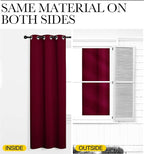 NICETOWN Modern Blackout Curtains Noise Reducing, Wine Red, 2 Panels, W42 x L54, Thermal Insulated and Privacy Room Darkening Drape Panels for Boy's Guest Room Door Small Short Window