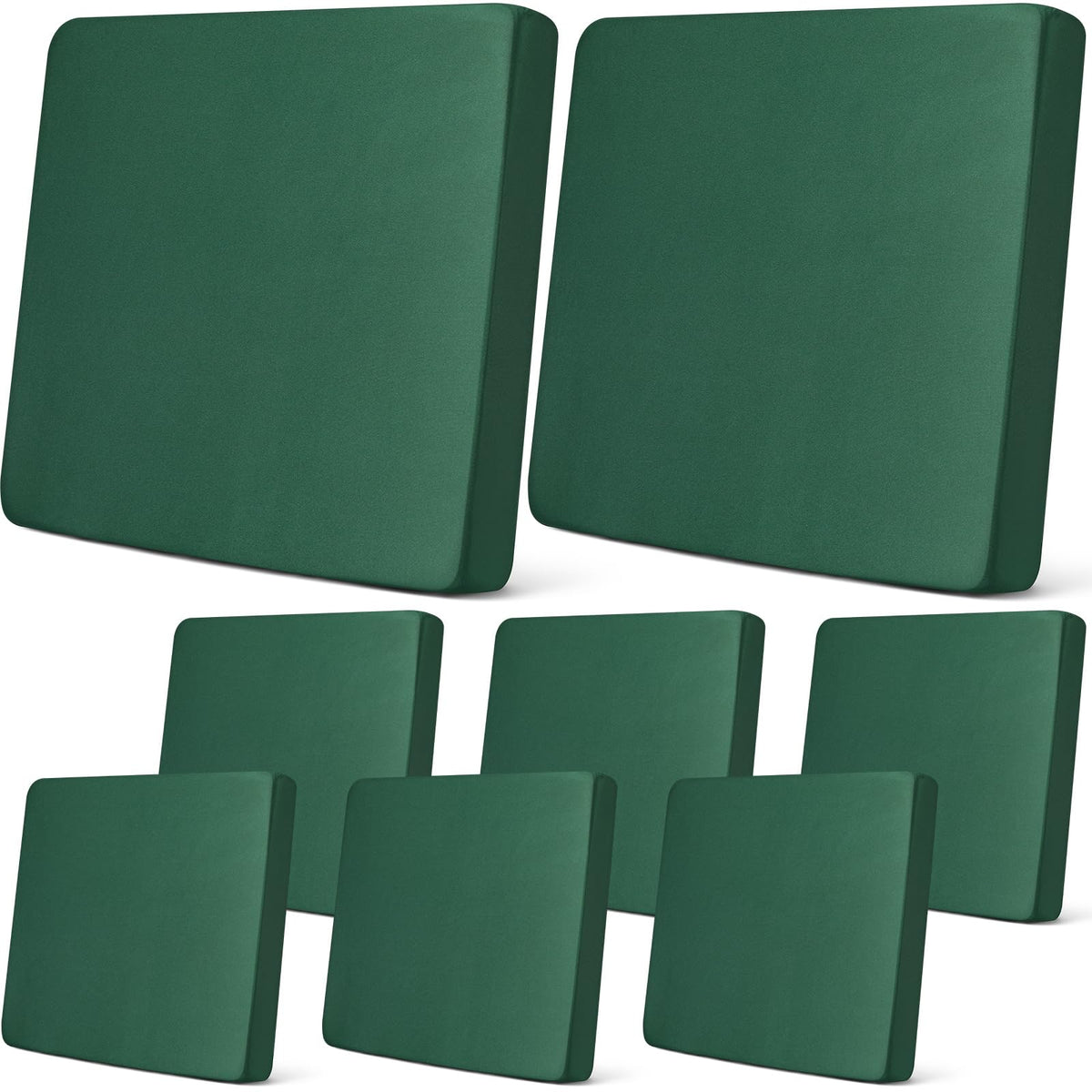 Newwiee 8 Pcs Patio Outdoor Cushion Covers,Solid,Wine Red