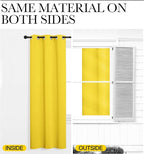 NICETOWN 84 inches Curtains for Office and Theater, Thermal Insulated Solid Grommet Drapes for Living Room (Bright Yellow, 1 Pair, 42 inches Wide)