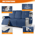 VANSOFY Waterproof Recliner Couch Covers Washable, Ocean Blue,3 Seater