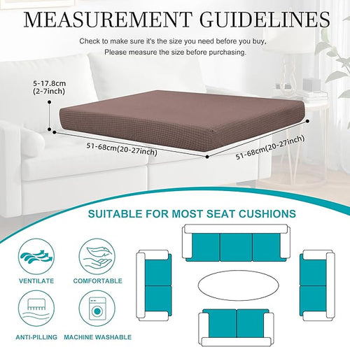 12 Piece Outdoor Cushion Covers, Patio Sofa Cushion Covers, Stretch Fit