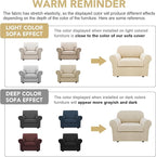 H.VERSAILTEX 2 Piece Couch Cover Stretch Stylish Chair Cover Furniture Cover/Protector Featuring Jacquard Textured Twill Fabric, High Polyester and Spandex Slipcover Machine Washable(Chair, Natural)
