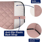 PureFit Reversible Quilted Sofa Cover, Water Resistant Slipcover Furniture Protector, Washable Couch Cover with Non Slip Foam and Elastic Straps for Kids, Dogs, Pets (X Large, Pink/Beige)
