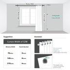 Deconovo Living Room Curtains 45 Inches Long, Blackout Curtains for Bedroom