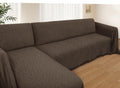 HOMERILLA 2 Piece Sectional Couch Cover for L Shape Sofa Chocolate XXXL