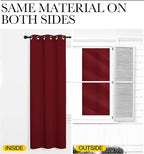 NICETOWN Burgundy Red Blackout Curtains 120 inches Length for Living Room, 2 Panels, 55" Wide, Thermal Insulated Long Drapes for Large Window