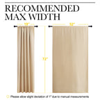 NICETOWN Room Darkening Curtains for Bedroom - Triple Weave Home Decoration Thermal Insulated Solid Drapes for Kitchen (Biscotti Beige, Set of 2 Panels, 52 x 72 Inch)