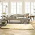 Ashler faux fur rug, Fluffy Shaggy Area Rug Ultra Soft 2.2 x 6 Feet Rectangle Fur Rug, Yellow Fuzzy Rug Machine Washable Shag Rug, Nursery Decor Throw Rugs for Bedroom, kids room, Living Room