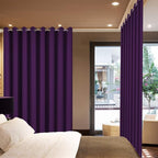 Yakamok Extra Wide Blackout Curtain for Sliding Glass Door, Grommet Thermal Insulated Room Divider Curtain 100W x 84L inch, Room Darkening Patio Curtain,8.3ft Wide x 7ft Tall, 1 Panel,Purple