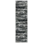 KOZYFLY Modern Abstract Washable Rug Runner 2x7 Hallway Runner Rug Non-Slip Soft Kitchen Runner Rugs, Print Black Grey Striped Carpet Runner for Entryway Bathroom Laundry Room Foyer