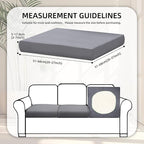 8Pcs Stretch Patio Cushion Covers,Outdoor Couch Covers Replacement,Outdoor Couch & Sofa Slipcovers,for Patio Furniture Cushion Covers,Washable Reusable Furniture Protector (Gray, Cover Only)