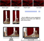 Simplebrand Ava Red Blackout Curtains for Bedroom 84 Inch Length 2 Panels Set, Solid Thermal Insulated Privacy Living Room Window Treatment Curtains Blackout Drapes, W50 x L84 Inch, Red
