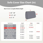 Couch Cushion Covers for Sofa Couch Covers Wear-Resistant Universal Sofa Cover Washable Stretch for Sectional Slipcovers (Texture-Light Gray,Back Cover L)