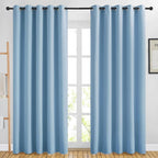 NICETOWN Room Darkening Blue Curtains for Living Room - Solid Thermal Insulated Sound Reducing Grommet Room Darkening Curtains Drapes for Bedroom/Patio (2 Panels, W66 x L84)