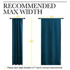 NICETOWN 2 Panels Blackout Curtains, Rod Pocket Thermal Insulated Drapes for Kitchen, Heavy Duty Small Window Treatment for Dorm Room, Studio Apartment, Basement (Moroccan Blue, W42 x L30)