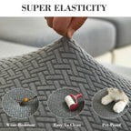 Disayu Couch Cushion Covers Sofa Covers Couch Covers for Sofa Pet Friendly Universal Sofa Covers Washable Stretch Slipcovers for Sectional Sofa (Texture Gray,Back Cover L)