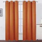 LEMOMO Blackout Curtains 42 x 84 inch/Orange Curtains Set of 2 Panels/Thermal Insulated Room Darkening Bedroom Curtains