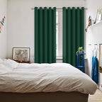 BGment Blackout Curtains for Bedroom - Grommet Thermal Insulated Room Darkening Drapes for Living Room, Set of 2 Panels (70 x 84 Inch, Emerald Green)