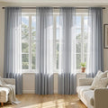 MIULEE Dark Grey Sheer Curtains 108 Inches Long, 4 Panels Set, Rod Pocket Light Filtering Window Drapes for Bedroom and Living Room, Elegant Airy Fabric, 42 x 108 Inches