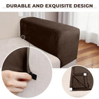 Taque Couch Arm Covers 2 Pcs Sofa Armrest Covers Stretch Couch,Armrest Cover for Chairs Scratch-Resistant Sofa Arm Cover Armchair Slipcovers,Coffee