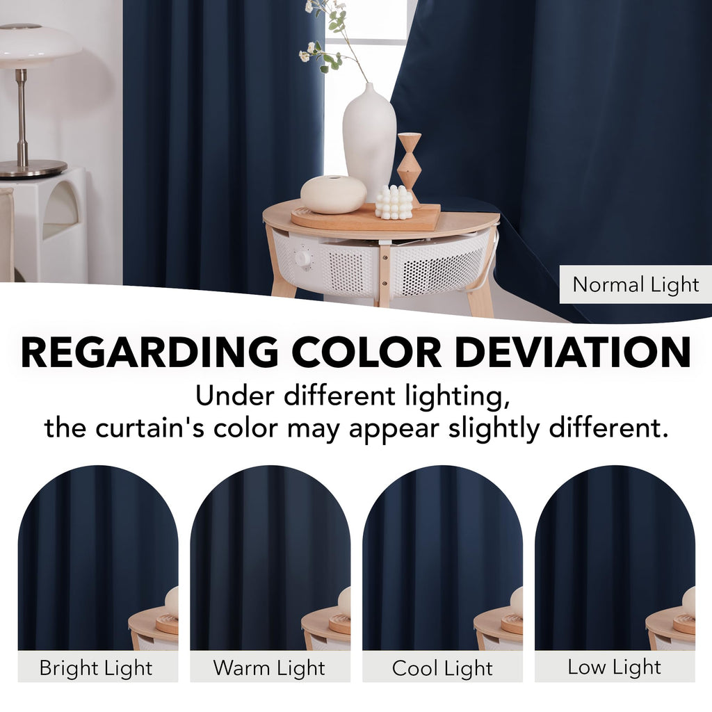 Deconovo Blackout Curtains for Bedroom, Living Room Curtains 84 Inches Long