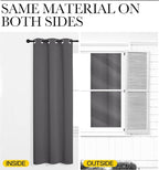 NICETOWN Blackout Curtains Panels for Living Room, 2 Panels, 66 x 92 Inch, Gray, 3 Pass Microfiber Noise Reducing Thermal Insulated Solid Ring Top Blackout Window Drapes