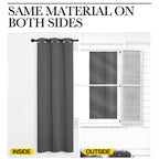 NICETOWN Bedroom Curtains Blackout Drapery Panels, Three Pass Microfiber Thermal Insulated Solid Ring Top Blackout Window Curtains/Drapes (Two Panels, 42 x 48 inches, Gray)
