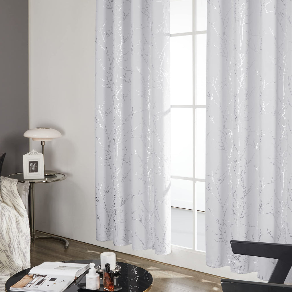 Deconovo Living Room Curtains 54 Inches Long, Blackout Curtains for Bedroom