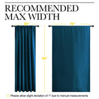 NICETOWN 2 Panels Blackout Curtains, Rod Pocket Thermal Insulated Drapess for Bedroom, Privacy Protection Easy-Care Heavy Duty Curtains for Living Room/Dining Room, W70 x L95 inches, Moroccan Blue