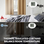 BGment Khaki Room Darkening Curtains 95 Inch for Living Room - 2 Panels