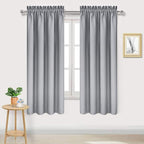 DWCN Blackout Curtains Room Darkening Thermal Insulated Bedroom Curtains Window Curtain Panels, 42 x 63 inches Long, Set of 2 Silver Grey Rod Pocket Drapes