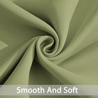 Yakamok Room Darkening Blackout Curtains for Bedroom,Thermal Insulated Grommet Top Light Blocking Window Drapes for Living Room,42W x 63L,Sage Green,2 Panels