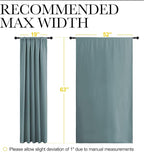 NICETOWN Greyish Blue Blackout Curtains Panels for Window, Thermal Insulated Rod Pocket Blackout Drapes/Draperies for Living Room (2 Panels, W52 x L63 inches)