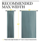 NICETOWN Greyish Blue Blackout Curtains Panels for Window, Thermal Insulated Rod Pocket Blackout Drapes/Draperies for Living Room (2 Panels, W52 x L63 inches)